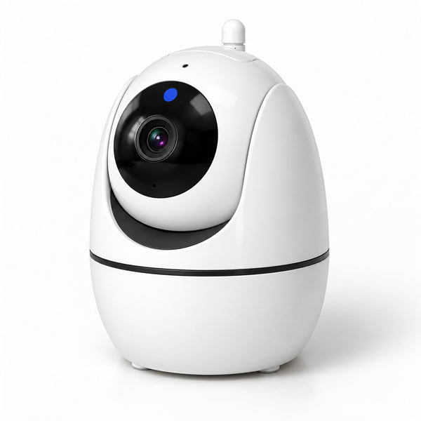 Camera of the Securidou baby monitor without Wi-Fi, head turned to the side