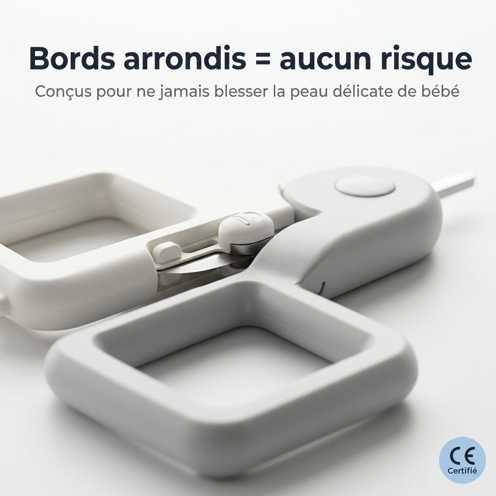 Securidou baby nail clippers with magnifying glass and anti-pinch system