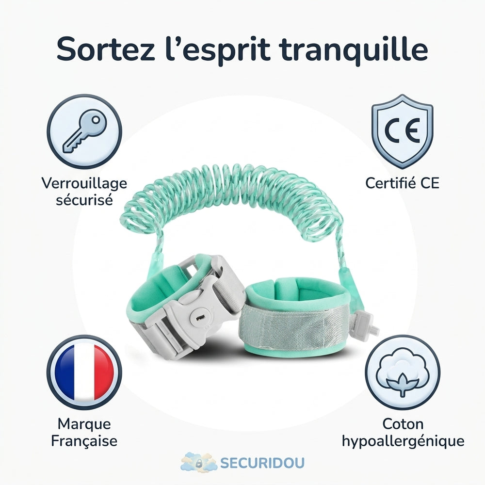 Securidou baby anti-lost wrist link, ergonomic view