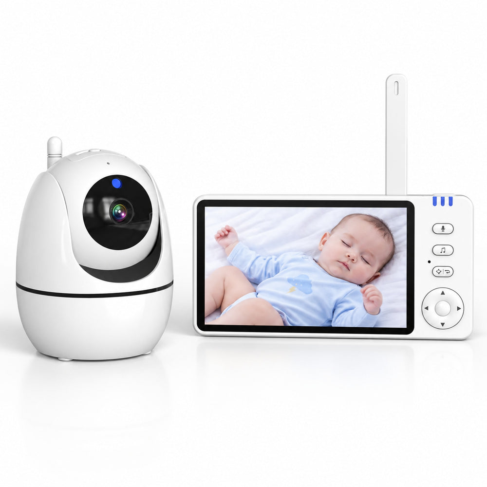 Securidou video baby monitor without Wi-Fi: camera and screen, on a white background
