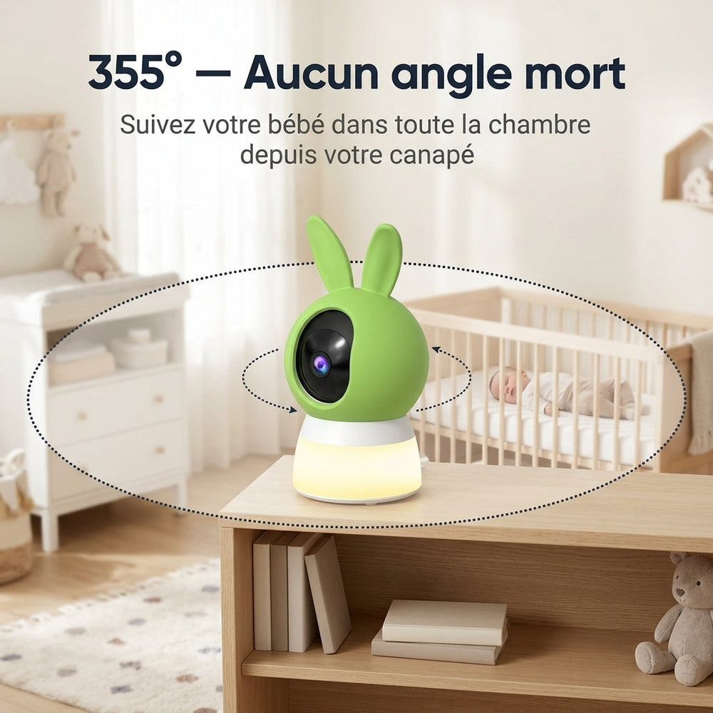 2K Baby Monitor with Camera and Night Light: Cry Detection & Night Vision - View 6