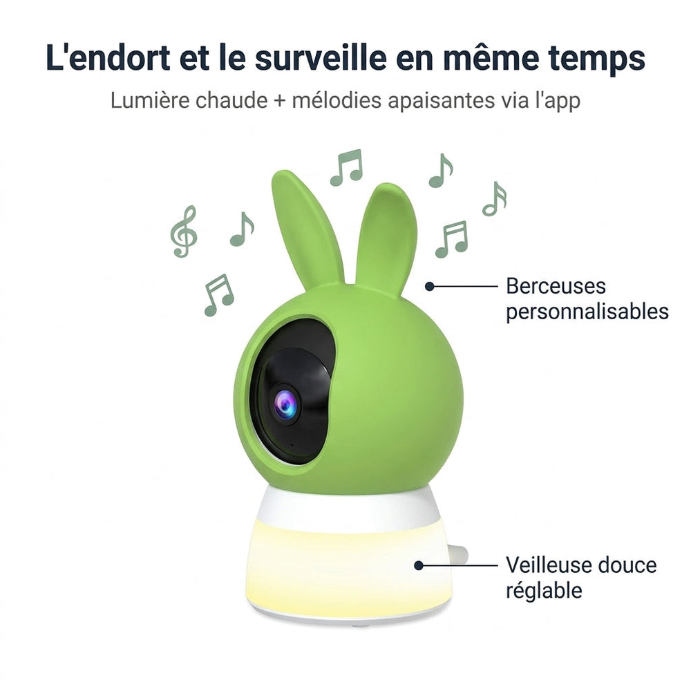 2K Baby Monitor with Camera and Night Light: Cry Detection & Night Vision - View 7