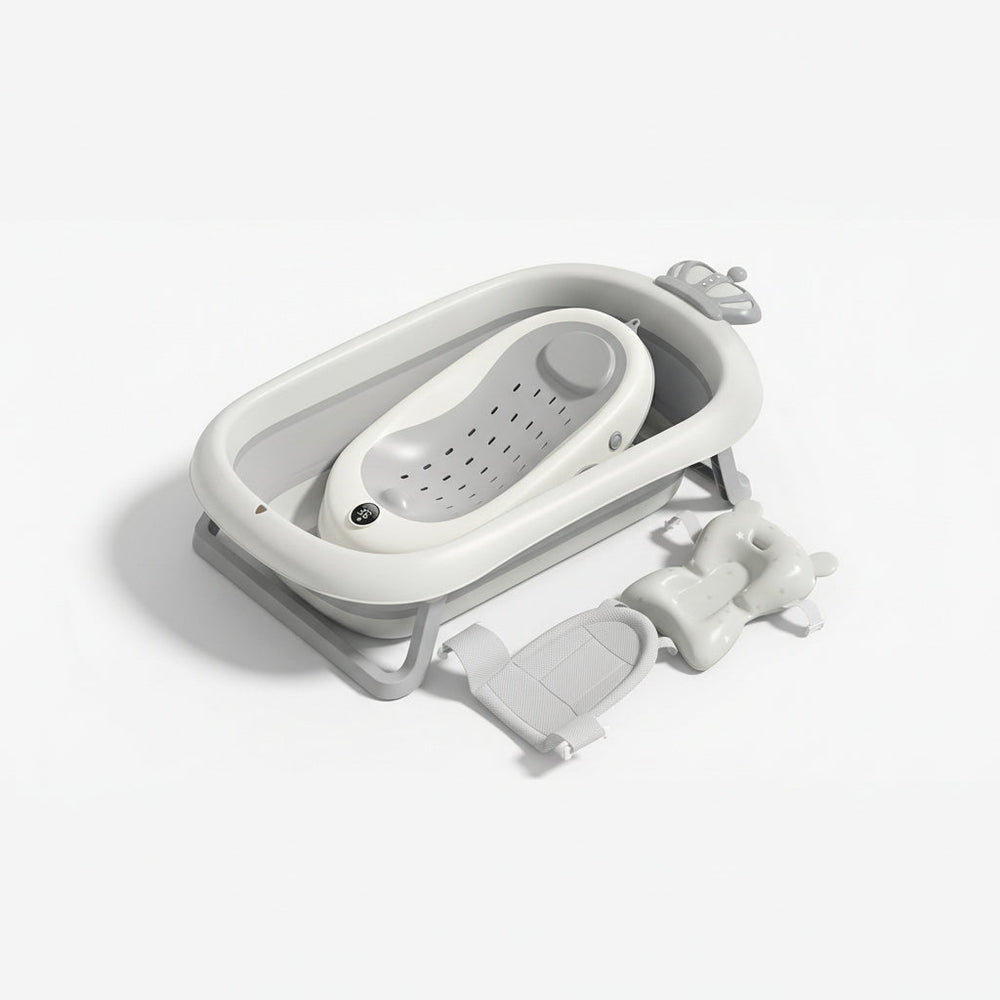 Securidou foldable baby bath with non-slip base for bath safety