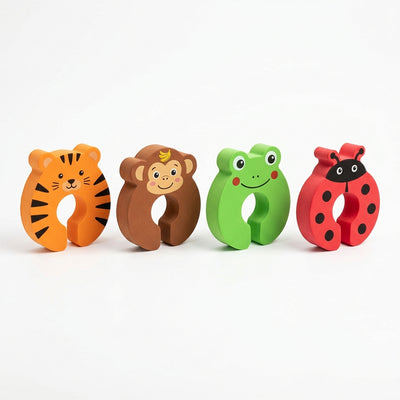 Anti-pinch foam door slam stopper with animal shapes, pack of 4, Securidou