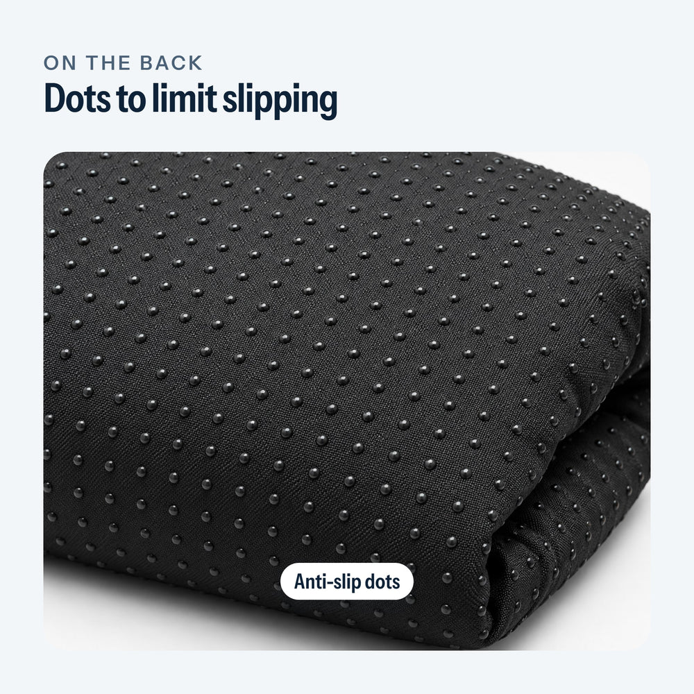 Close-up of the anti-slip dots on the back of the footmuff