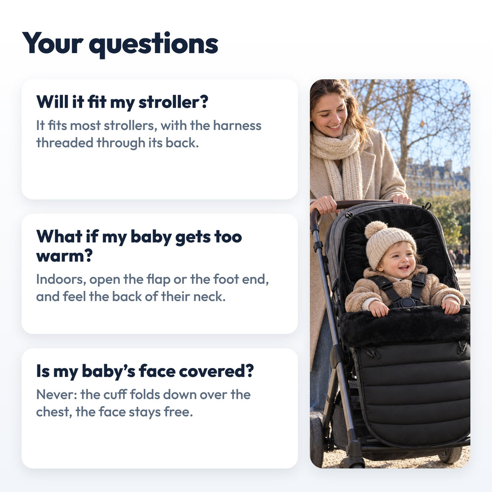 Securidou Winter Stroller Footmuff: answers to common questions