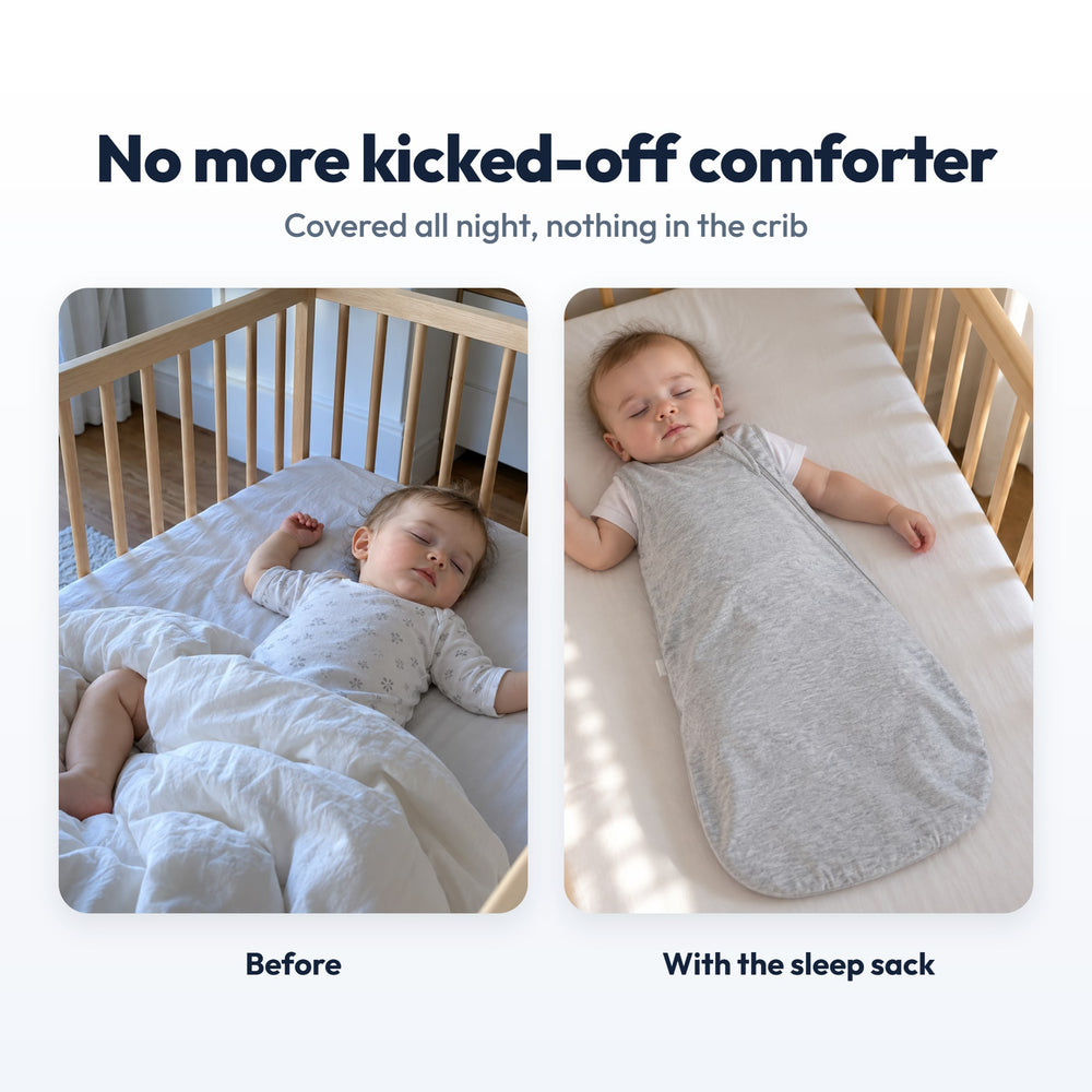 Securidou Sleeveless Bamboo Baby Sleep Sack: before and after