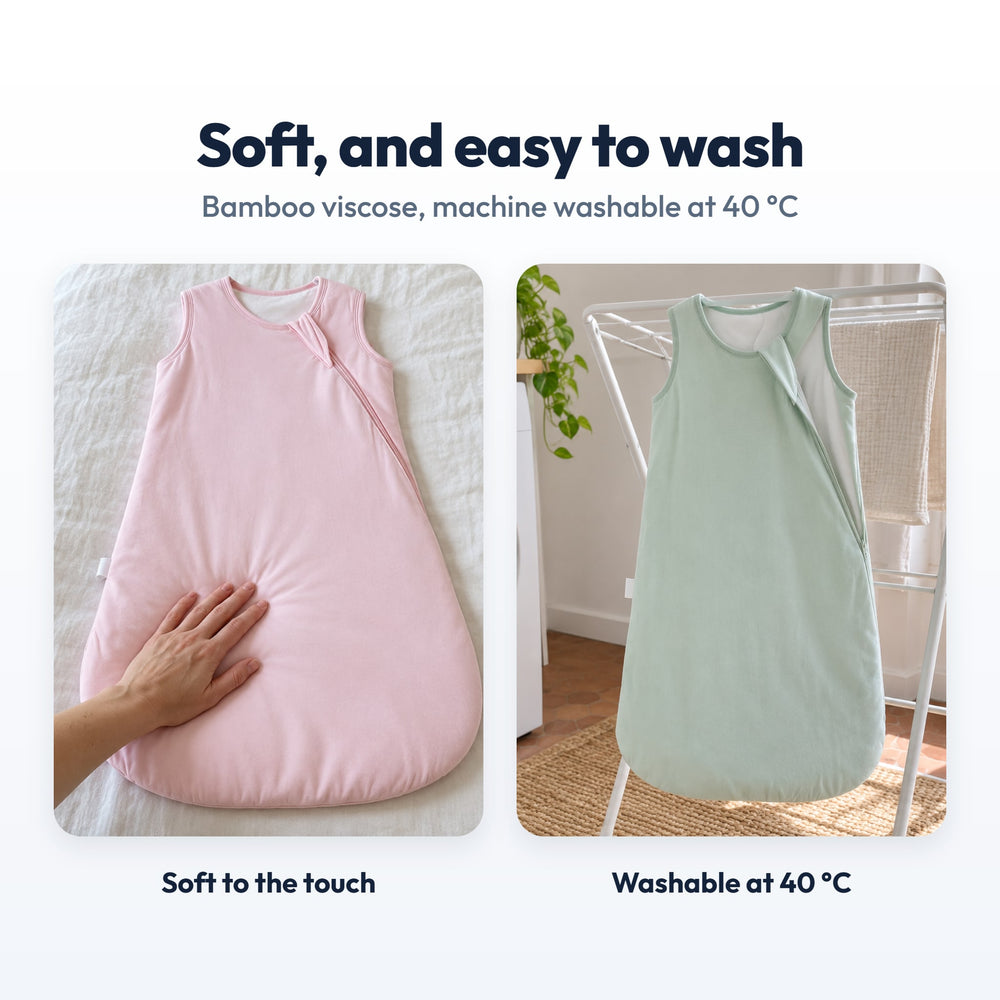 Securidou Sleeveless Bamboo Baby Sleep Sack: bamboo viscose, machine washable at 40 °C