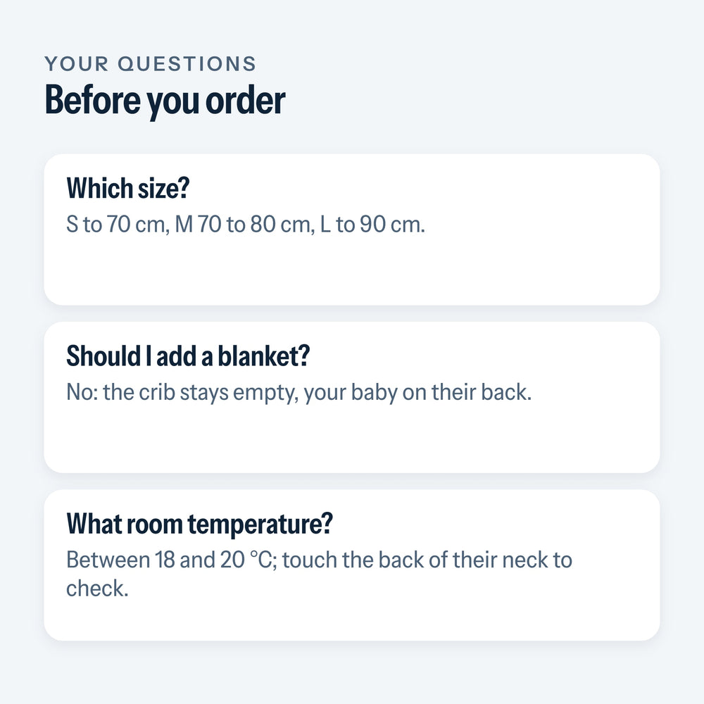 Frequently asked questions about the sleeveless sleep sack