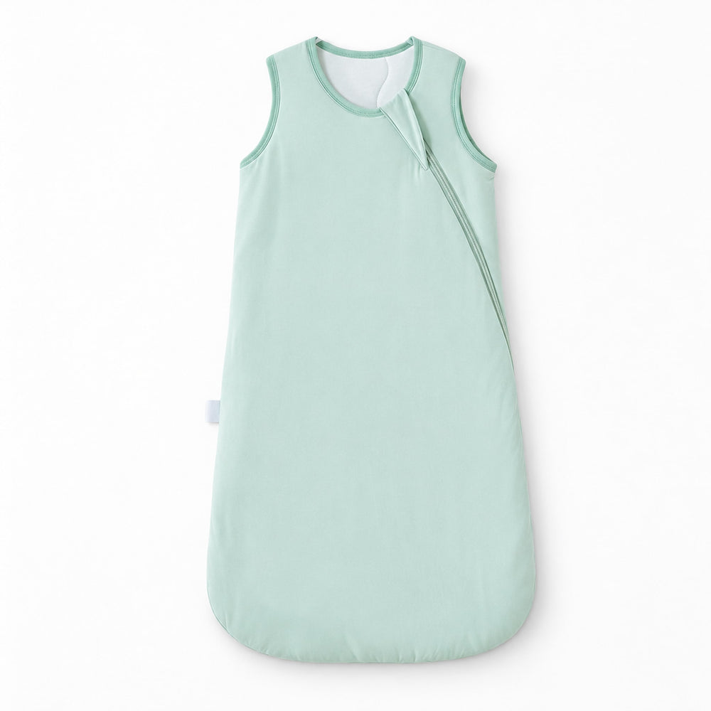 Securidou sleeveless sleep sack in sage green, on a white background