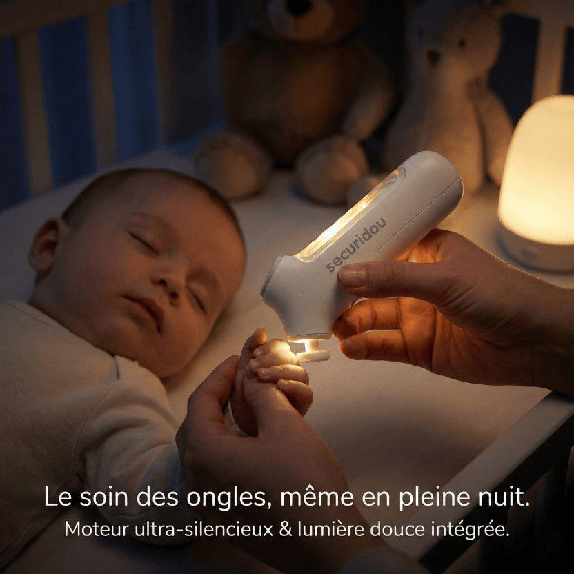 Quiet Securidou electric nail file with built-in LED