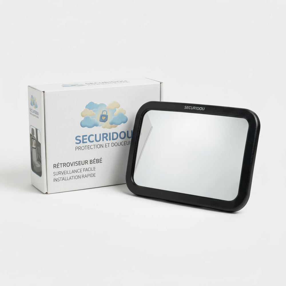 Securidou 360° rotating baby car monitoring mirror, rear view of the car seat