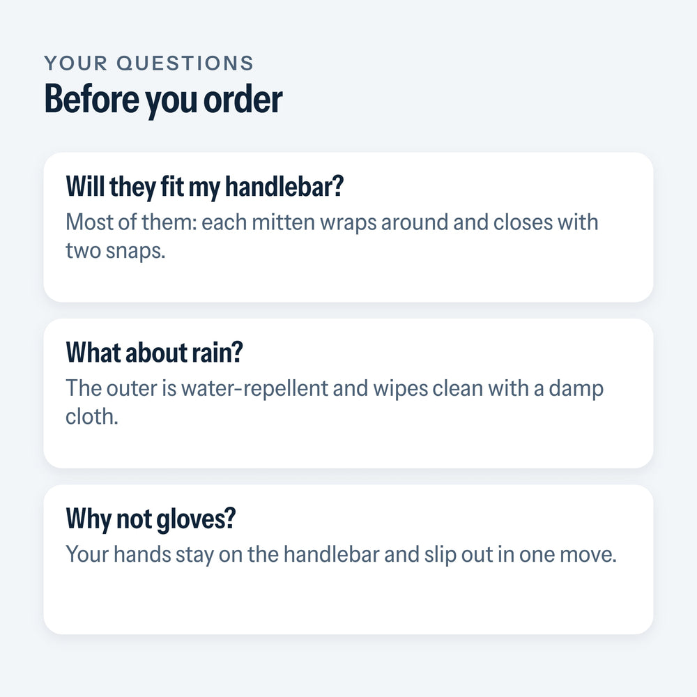 Frequently asked questions about the stroller mittens