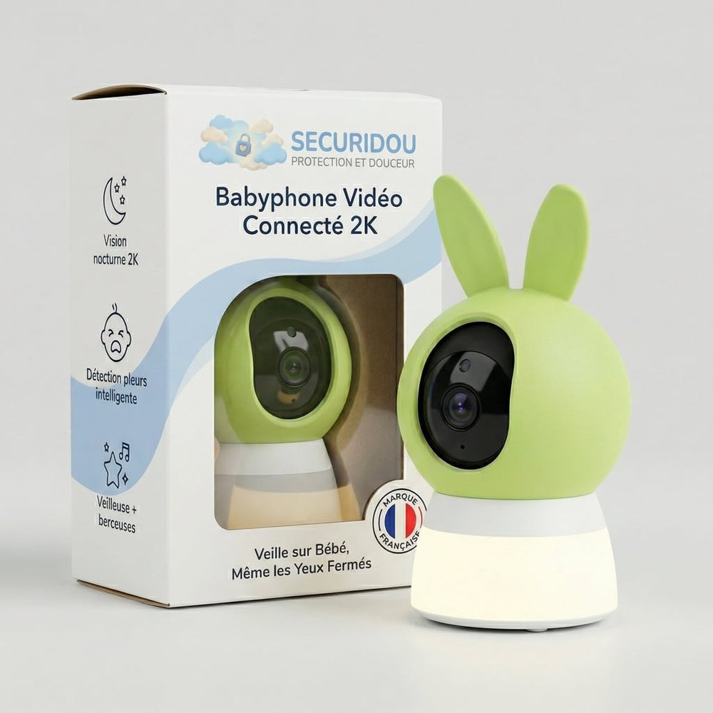 2K Baby Monitor with Camera and Night Light: Cry Detection & Night Vision - View 1