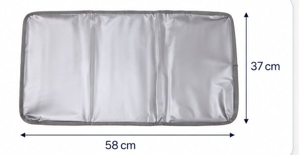 Changing pad of the Securidou bag unfolded, 58 × 37 cm